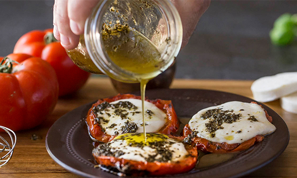 Grilled Tomato Caprese